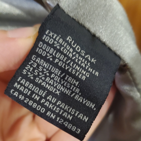 Rudsak gray leather hoodie jacket - Picture 4 of 10